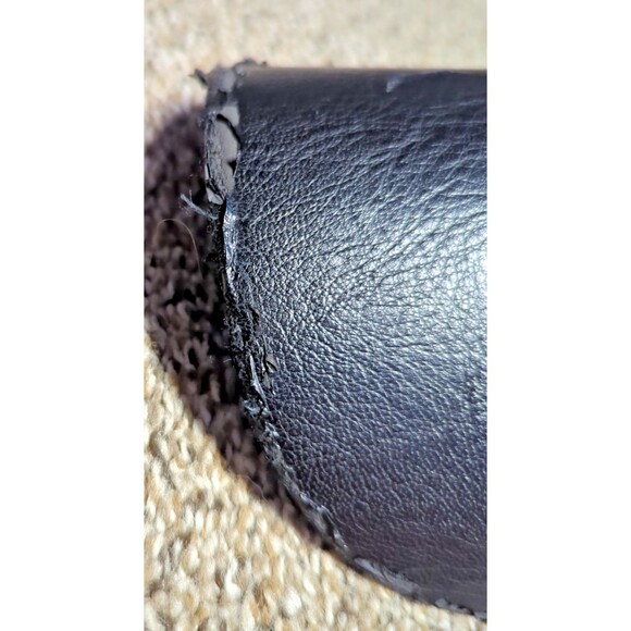 WYETH Faux Leather Hailey Baseball Hat/Cap, Hook/Loop Adjustable, Black, Used - Picture 10 of 12